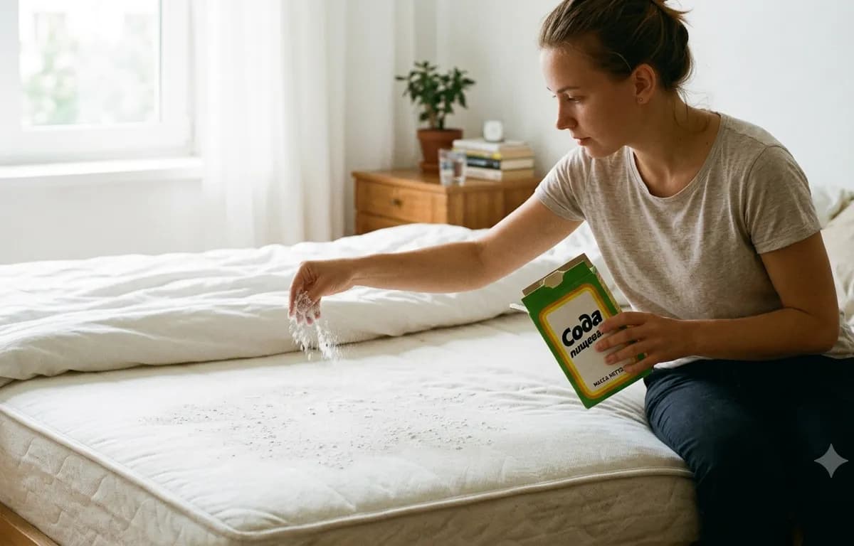 Каждое лето беру пачку соды и сыплю на матрас: работает лучше дорогой химии