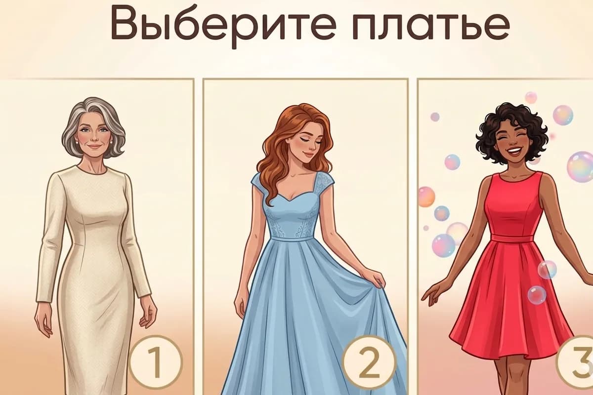 Выберите платье вашей мечты и узнайте, что ваша интуиция говорит о вашей личности