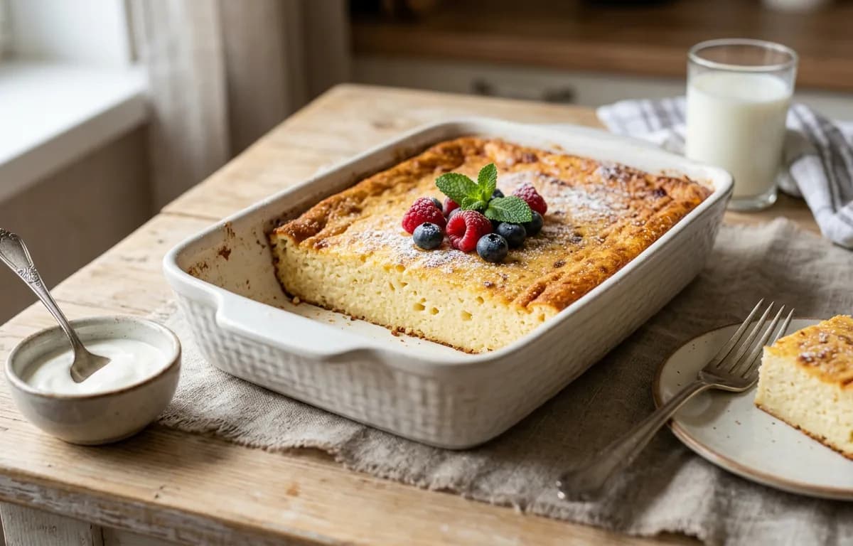 Ни муки, ни манки: эта творожная запеканка получается такой нежной, что напоминает настоящий пломбир