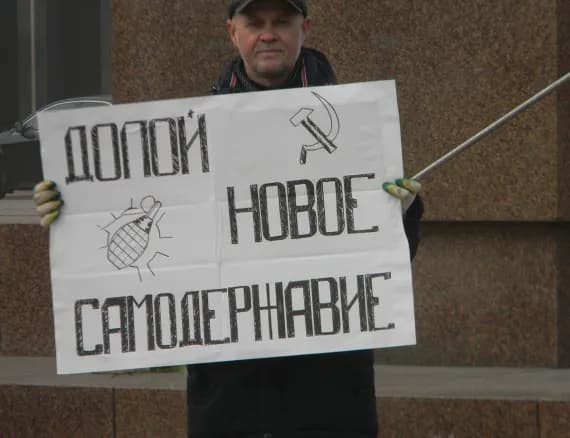 В Брянске прошел пикет против "нового самодержавия"