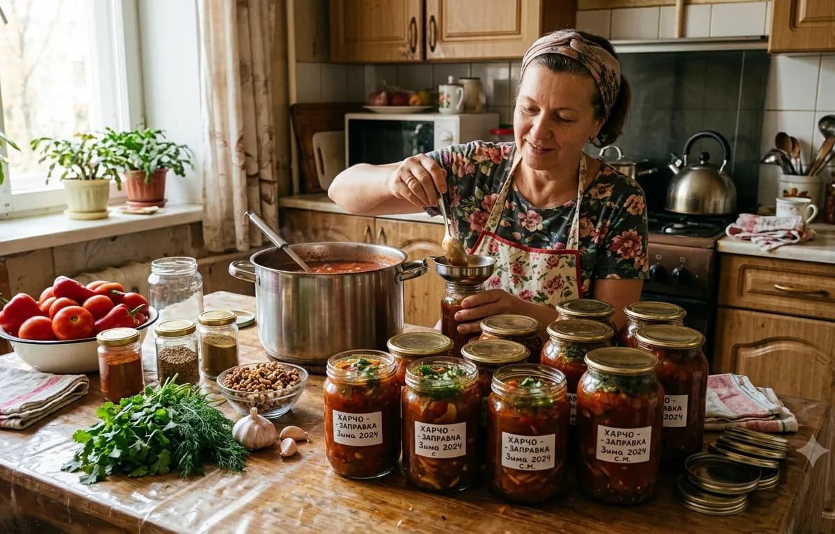 Перестала варить харчо по 3 часа: летом готовлю заправку за 30 минут, зимой остаётся добавить мясо